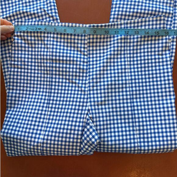 Blue White Pull-On Slim Capri Pants Jules & Leopold M Hi-Rise EUC - Picture 5 of 6